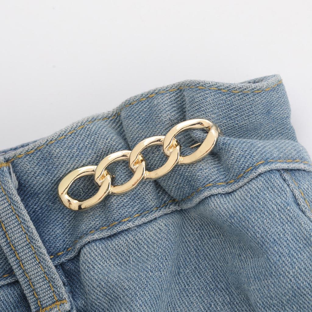 3Sets Metal Waist Adjusters Pin Stylish Waist Extenders Brooch Pin for Jeans Skirts and Casual Outfit Women Accessory