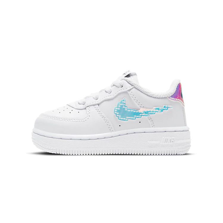 Nike Air Force 1 LV8 TD Digital Swoosh - White Baby Sneakers Black Multi-Color CW1582-100
