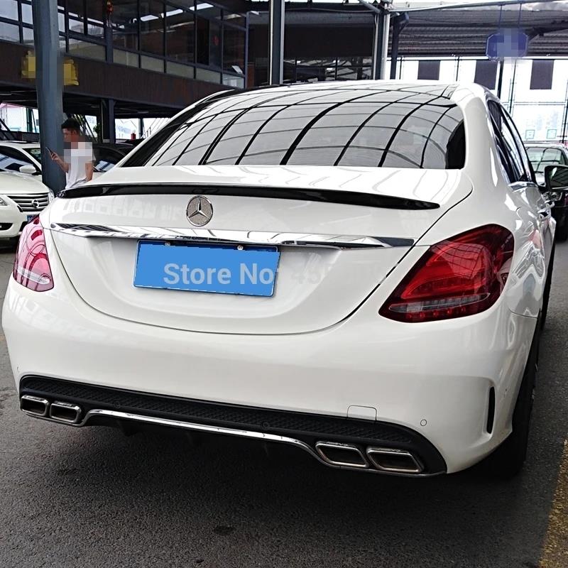 Спойлер для Benz W205 2014-2018 Спойлер Автомобильный Задний Спойлер Украшение Заднего Багажника Для W205 C180 C200 C260 C280 C300 C63Хороший продукт