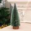 Mini Christmas Tree Artificial Snow-Flocked Xmas Tree with Pine Needle Festive Home Office Decoration for Christmas Tabletop Display