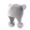 2023 Autumn Knitted Hat with Double Pom Pom Bear Ears - Cute, Cozy, and Windproof Ear Protection