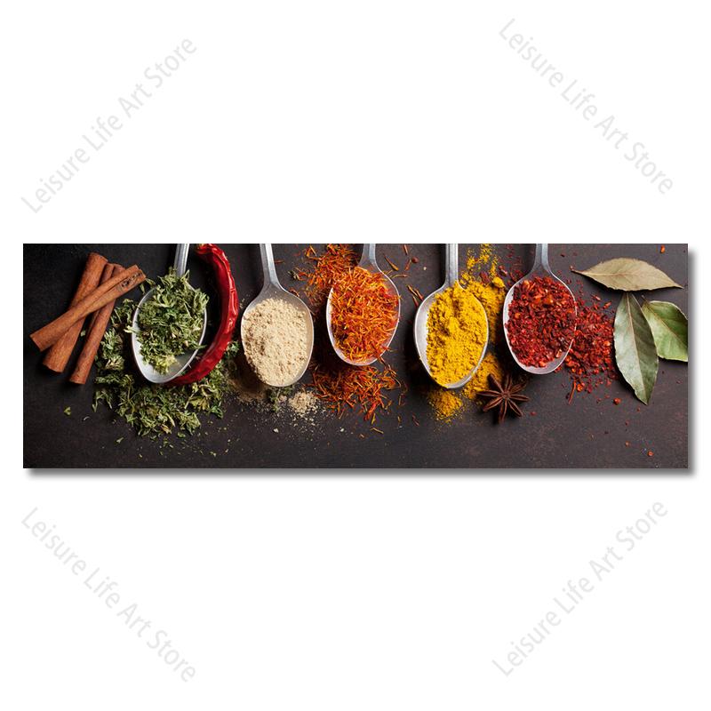 Красочные травы и специи HD картины холст картины разнообразие специй и трав на кухонном столе настенное искусство декор комнаты без рамки