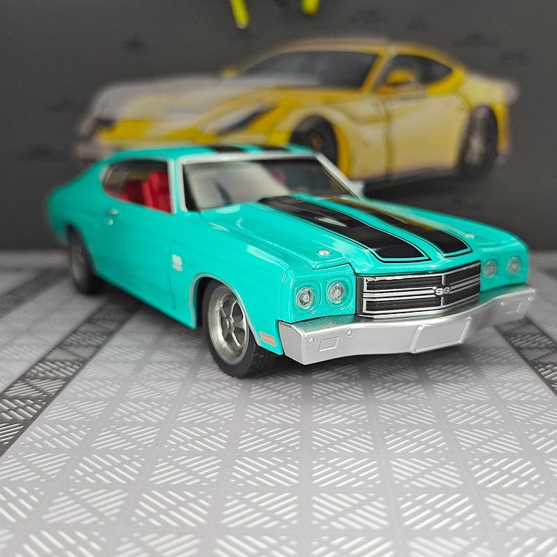 1:24 Chevrolet Chevelle SS 454 1970 Литой Супер Спортивный Автомобиль Модель Металлический Мышечный Гоночный Автомобиль Модели Транспортных Средств Симуляция Детская Игрушка Подарок