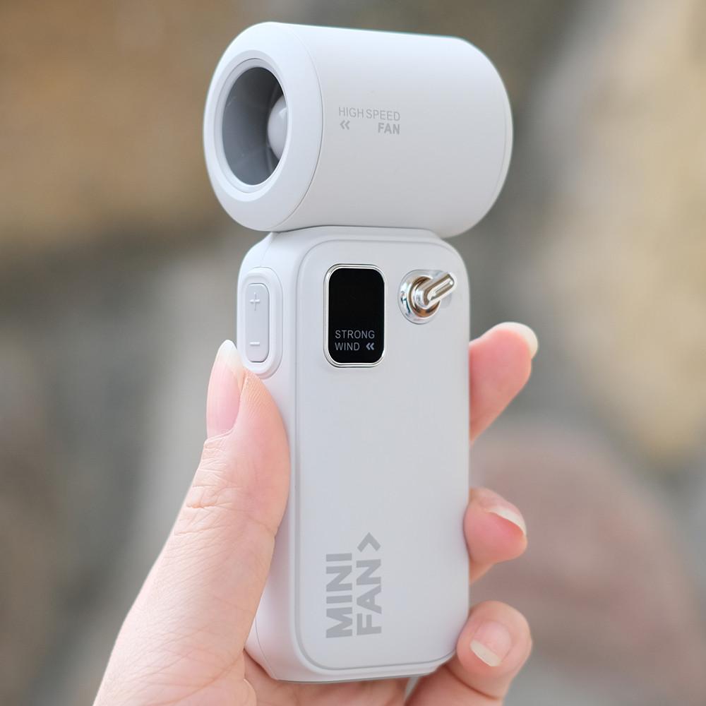 Xiaomi 2026 Новый 3600 мАч Цифровой дисплей Высокоскоростной Мини-электровентилятор Маленькая Пушка Ветра Портативный Ручной Маленький Вентилятор Шторм Турбовентилятор