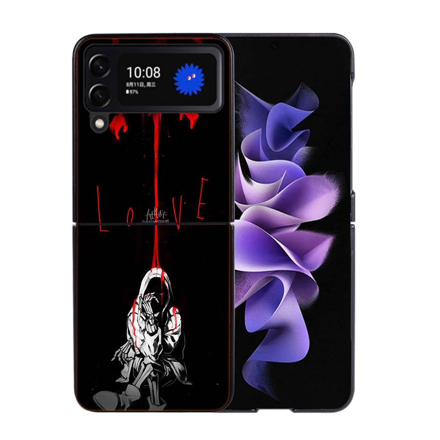 Чехол для телефона Undertale для Samsung Z Flip 7 6 5G Galaxy Z Flip4 Z Flip5 Z Flip3 Черный Жесткий ПК Корпус Защитная Крышка