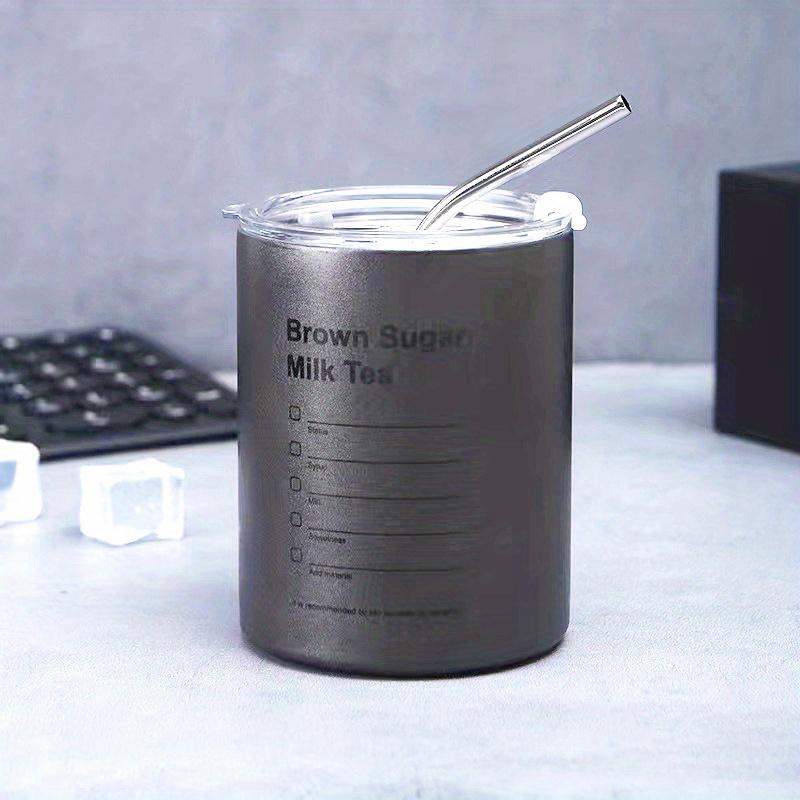 1шт кофейная кружка двухслойная кружка с соломой чайник из нержавеющей стали кружка для кофе со льдом