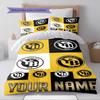 Name Custom BSC Young Boys Pattern Bedding Set Quilt Cover Pillowcase Home Decor Gift (1 * duvet cover + 2 * pillowcase, without core)
