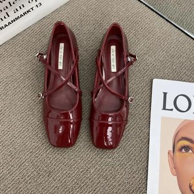 Модные туфли Мэри Джейн для женщин женская обувь высокие каблуки элегантные туфли туфли на каблуке с квадратным носком и пряжкой на ремешке Zaptos Mujer