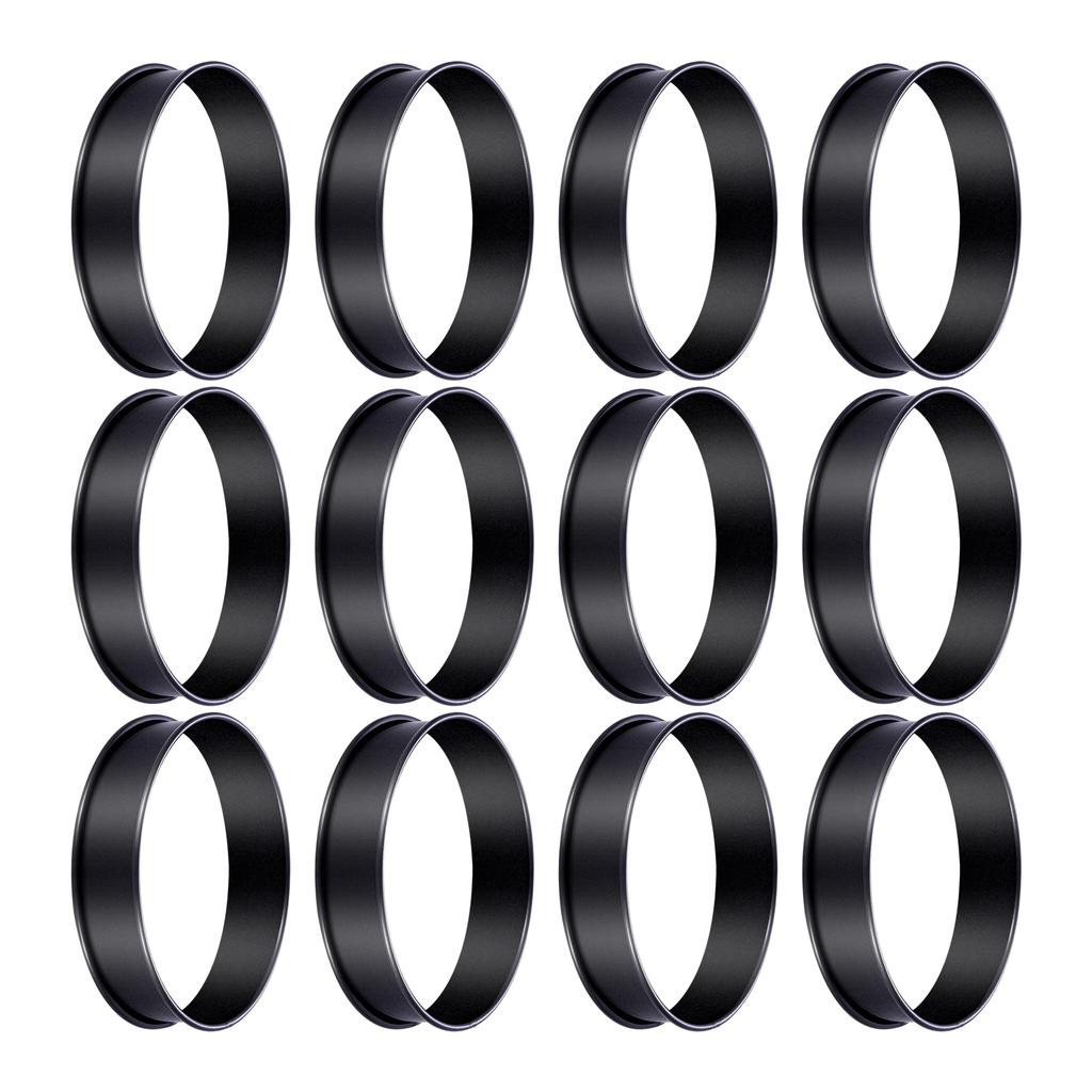 Набор из 12 форм для тартов с антипригарным покрытием, формы для крампетов из нержавеющей стали, формы для английских маффинов, многоцелевые формы для выпечки