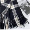 Women's Plaid Scarf - Windproof Warm Winter Scarf with Fringe Tassels Multi-Color Options for Casual & Formal Outfits