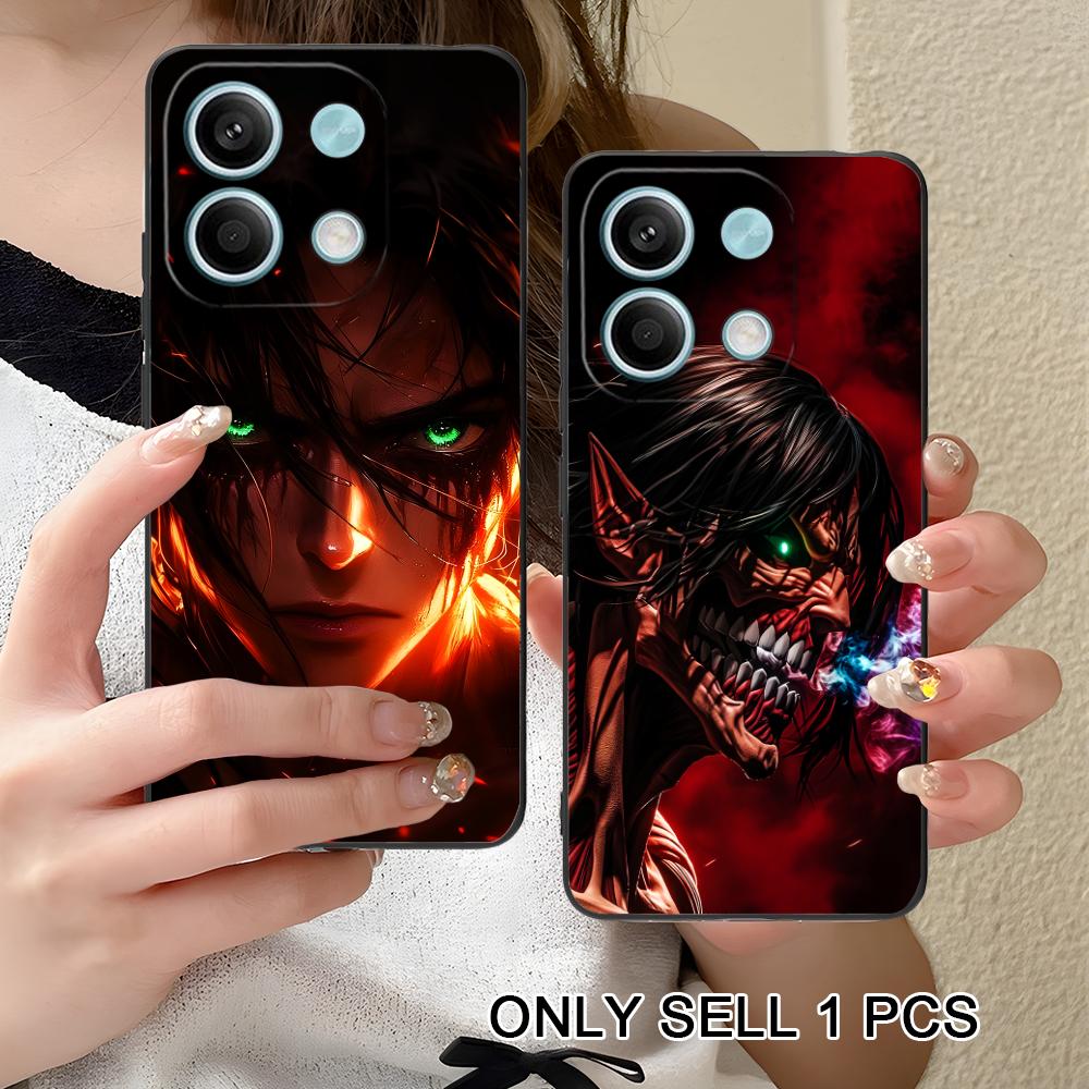 Матовый чехол из ТПУ для мобильного телефона AOT Eren Yeager для Xiaomi Redmi 15 14 13 12 A5 3 2 1 C Plus 4G 5G Цветная печать