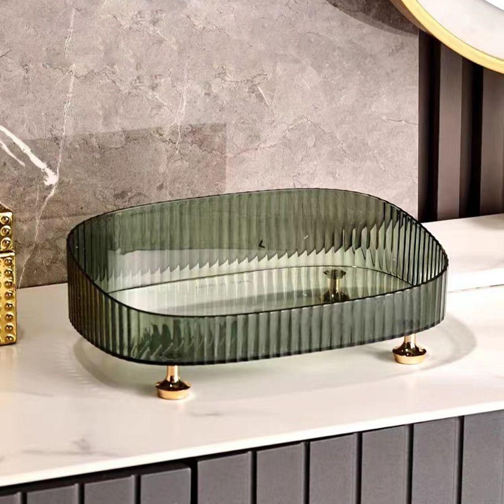 Противоскользящий Органайзер для макияжа и парфюмерии Прозрачный Косметический настольный ящик для хранения Дом