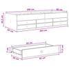 Bed Frame with Storage Engineered Wood Oak Finish 80 x 200 cm