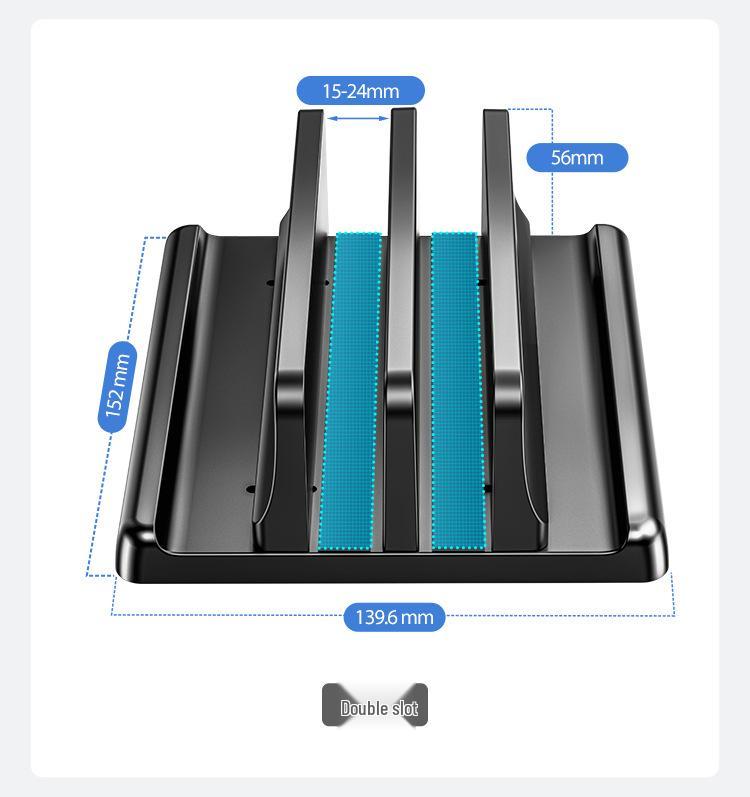 Vertical Laptop Stand with Monitor Support and Heat Dissipation