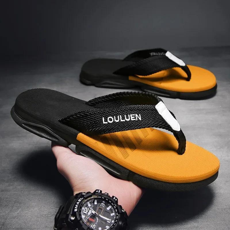 Men High Quality Flip Flops Men Beach Slippers Fashion Outdoor Flip Flops Casual Breathable Slippers for Men New Sandals 2024