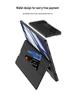 Кожаный чехол-бумажник Samsung Z Fold7 со подставкой, слотом для карт и защитной пленкой
