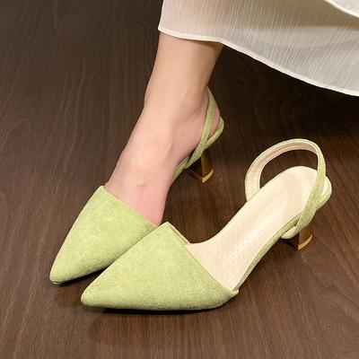 Женская обувь Горячая распродажа Слингбэки Женские туфли на высоком каблуке Мелкий вырез Офис и карьера Сексуальные Слипоны Мысок Гладиаторские сандалии