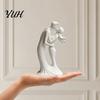 Light Luxury Interior Decoration 3D Printed Kissing Couple Ornament, Modern Minimalist Love Statue, Elegant Home Accessories for Bedroom Romantic