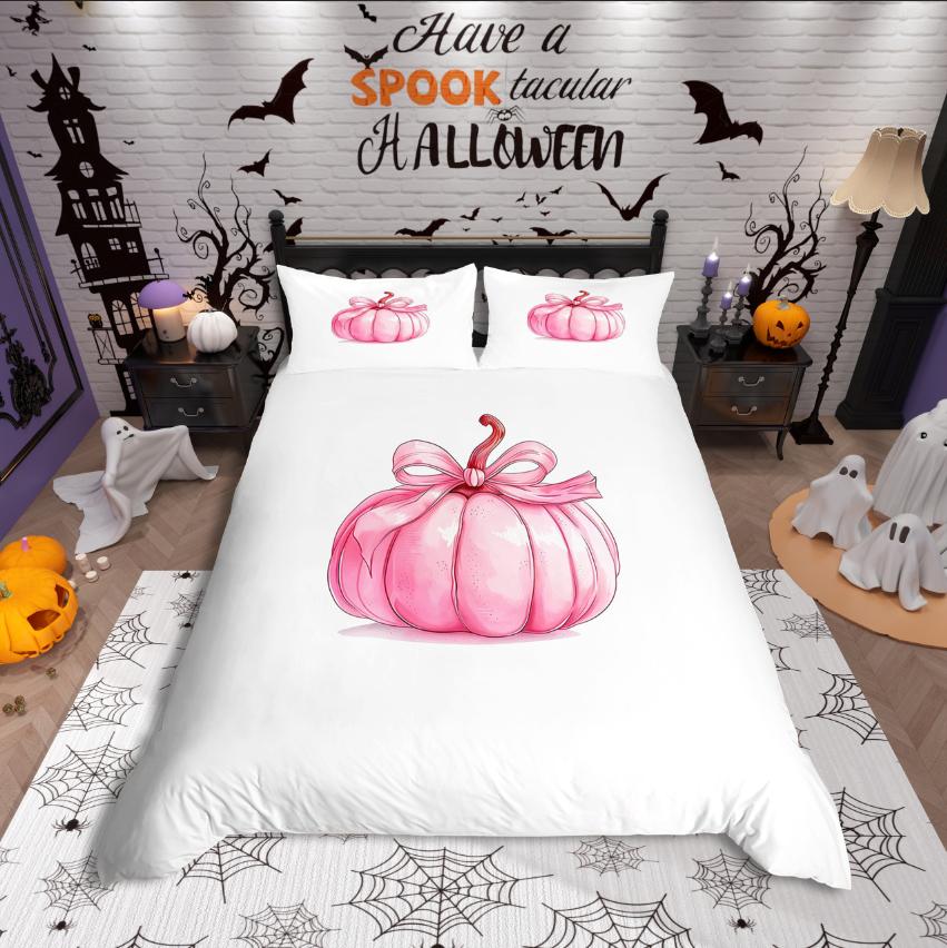 Homewish Готический Череп Комплект ПододеяльникаШикарный Цветок Розы Для Подростков Комплект Постельного БельяСчастливого Хэллоуина Декор