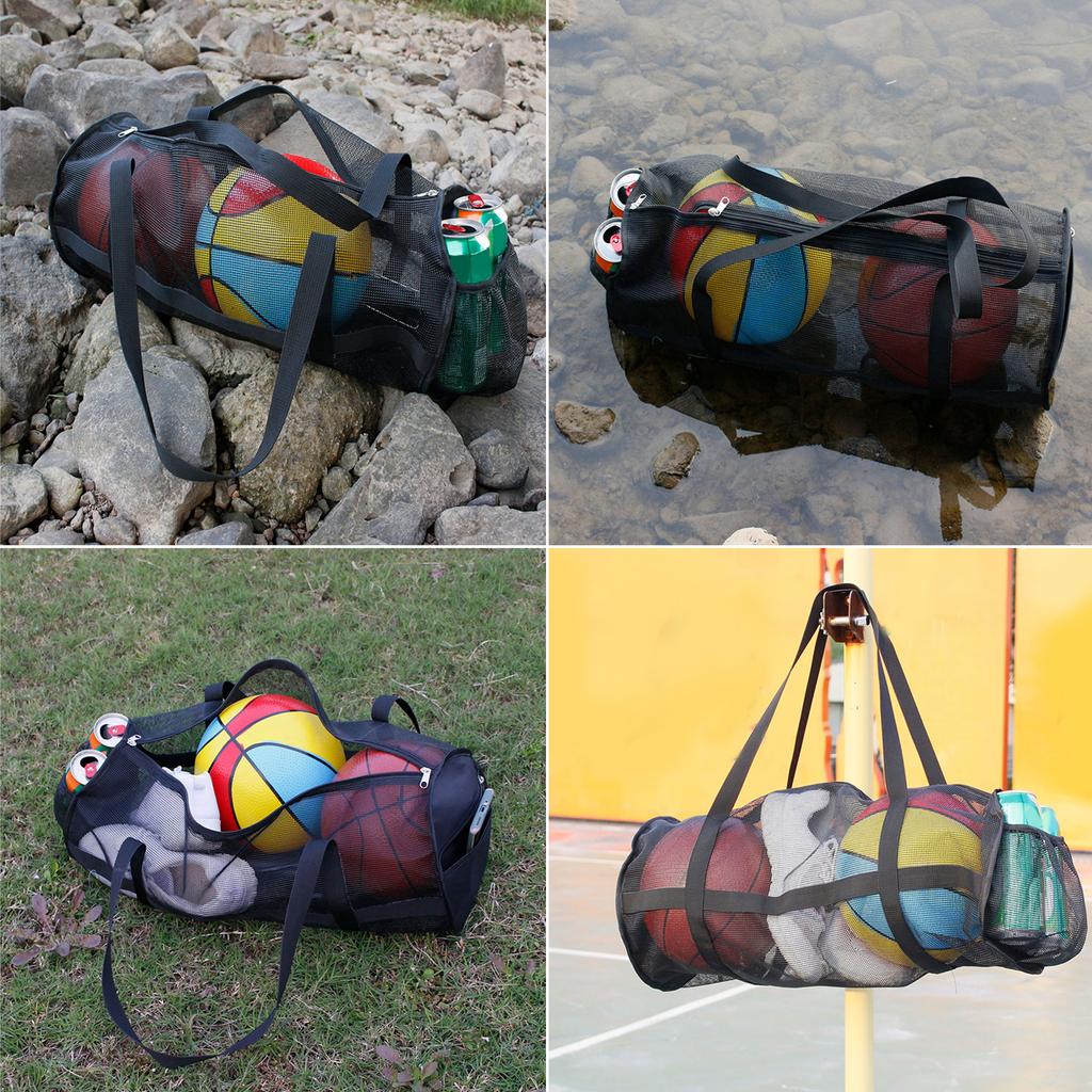 Mesh Dive Bag Scubas or Snorkeling Diving Gear Bag Extra Large Beach Football Bag with Zipper Beach Duffels Dive Net Bag