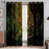 Высококачественные шторы с 3D-печатью из растений, кедровые кленовые листья, свежие и натуральные, скандинавские пасторальные, затемняющие, теплоизоляционные шторы
