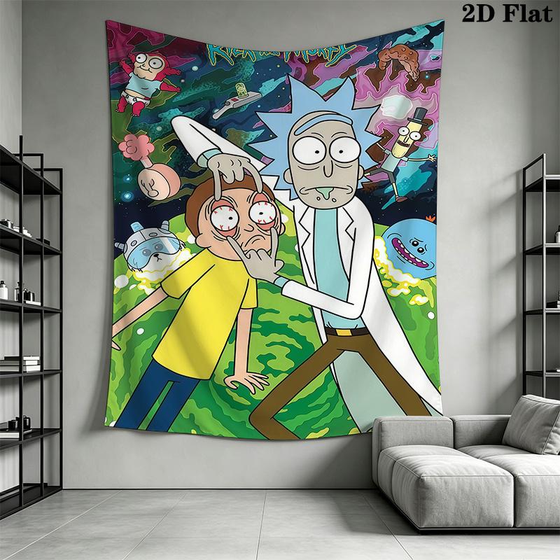 Cartoon Characters Dynamic Scene Tapestry Background Cloth Wallmounted Wall Decoration Soft Christmas Gift