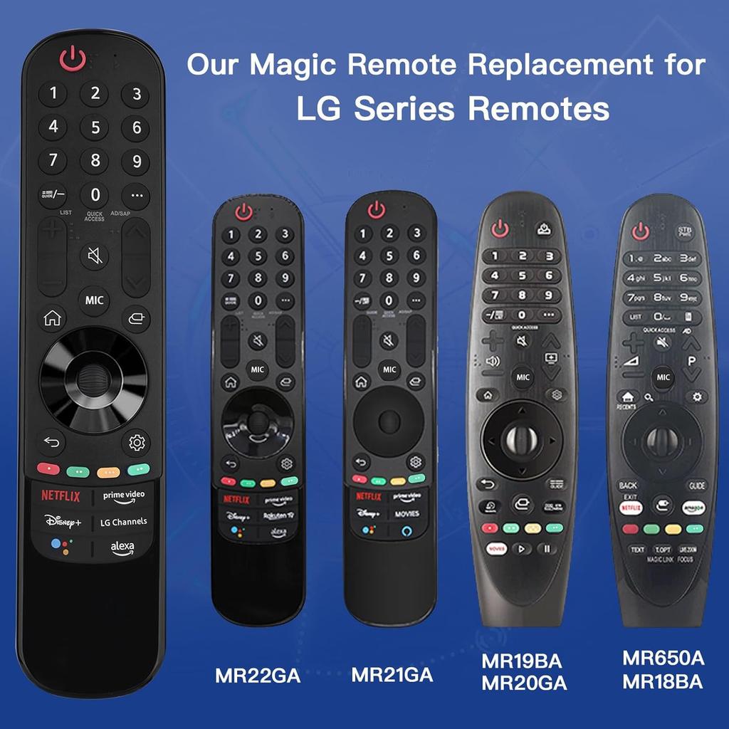 Для пульта ДУ LG Smart TV, Magic Remote AN-MR24GA/23GA/22GA/21GA с функцией голосового управления и указателя, Замена для LG 2019-2024