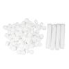 100 Set Hydroponic Grow Baskets Sponges Circular Planting Baskets Plant Growth Sponges White