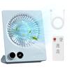 YAMOOCO Small Rechargeable Desk Fan Soft Wind 4000mAh Battery LCD Battery Level USB Fan with Stepless Airflow Mini Angle for and Outdoor Use [5-Blade