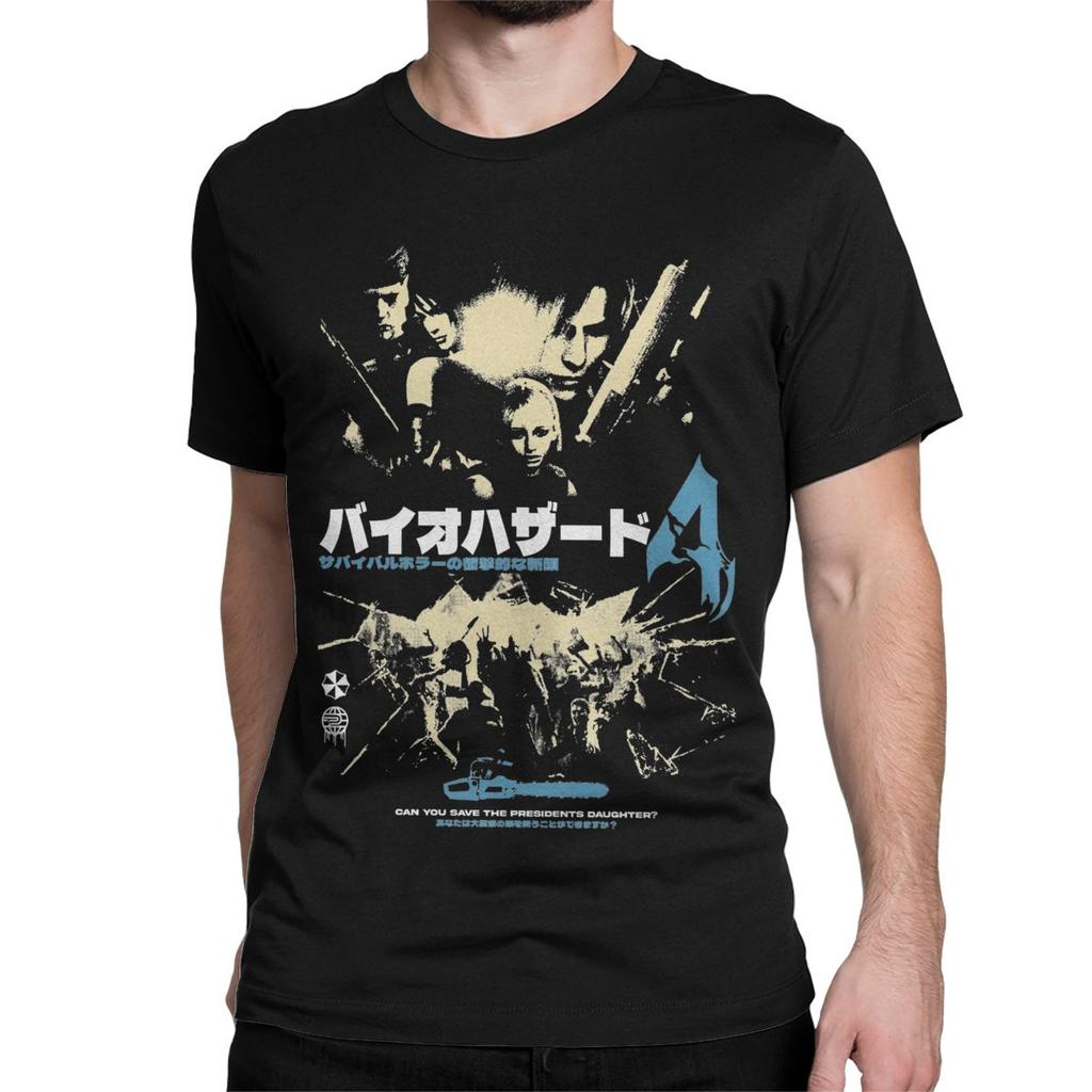 Fun Residents Evils 4 T-Shirt Men O Neck Cotton T Shirt Short Sleeve Tees Printing Clothing