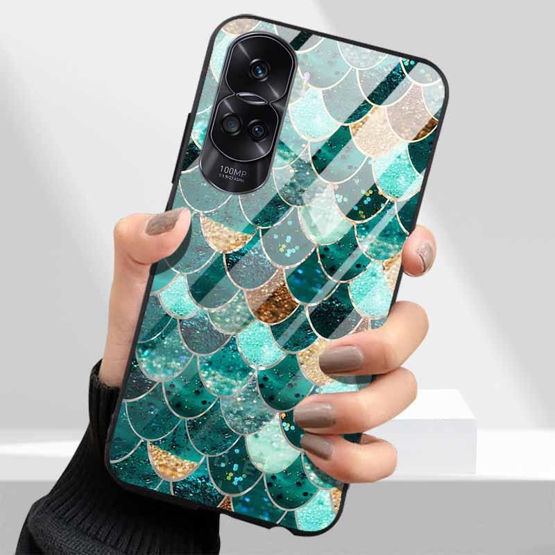 Закаленное Стекло Жесткий Чехол Для Honor 90 Lite 5G Чехол Милый Мраморный Funda Coque Для Honor 90 Pro Honor90 90Lite 90Pro Оболочки Телефона