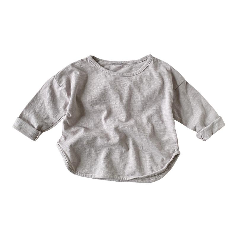 Bamboo Cotton Long Sleeve T-shirt for Boys & Girls - 2025 Spring/Autumn Korean Style Base Layer