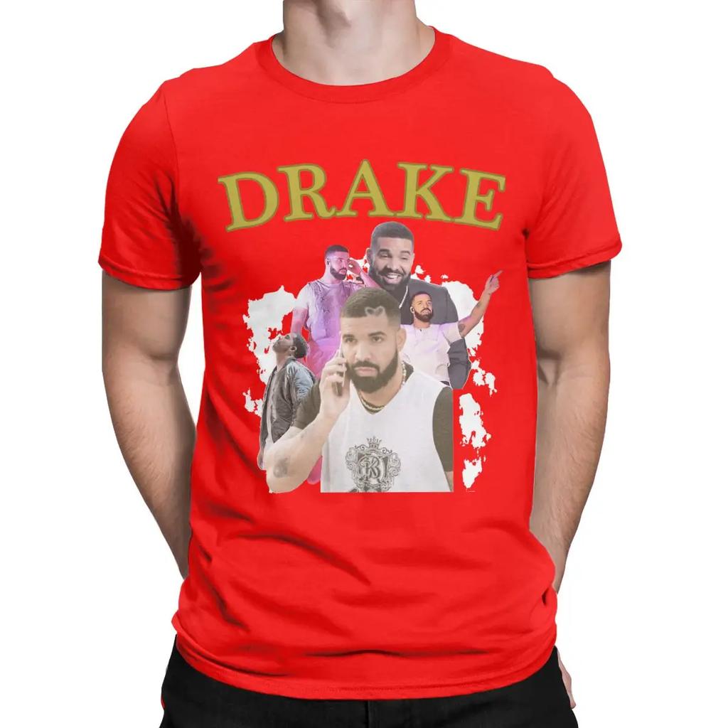 Мужская футболка Drizzy Drake Ретро Графическая Повседневная Хлопковая Футболка С Коротким Рукавом Футболка С Круглым Воротником Одежда Лето