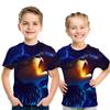 Summer Children Space Galaxy 3D T Shirt Angel Animal Lion Tiger Wolf Leopard Printed Boys Girls T-shirt Kids Fashion Tshirt Tops