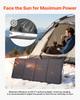 400W Foldable Solar Panel, 24% High-Efficiency Portable Monocrystalline Solar Panel Charger with MC4 Output & 10-in-1 DC Adapter, IP67 Waterproof for