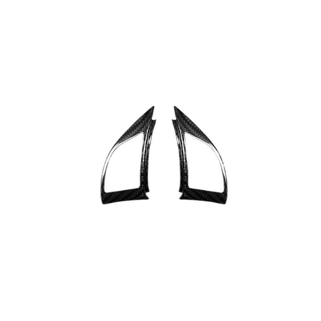 GRQAEQ Fit for Fiat 500 Avalt 595 2010-2015 Steering Wheel Button Interior Trim (A) Real Hard Carbon Fiber Sticker