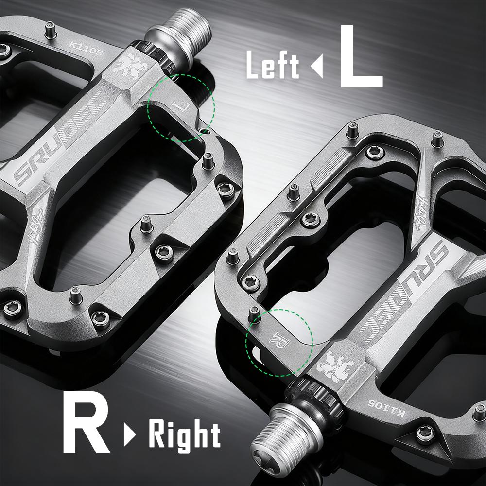 KRSEC 3 Bearing Bicycle Pedals CNC Ultralight BMX MTB Road Bike Pedals Non-slip Aluminum Alloy Bicycle Cycling Parts