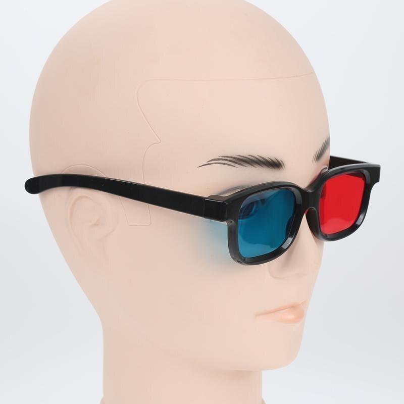 5 шт. Новая черная рамка красного и синего цвета 3D-очки черная рамка для объемного анаглифического ТВ-фильма DVD-игры видео предлагает ощущение реальности
