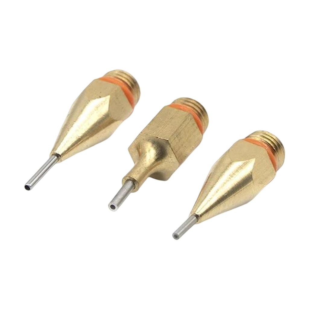 3x Glue Tool Nozzles Accessories Copper Nozzle Assortment Small Hole Fine for