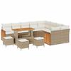 Garden Sofa Set with Cushions 13 pcs Beige and Cream