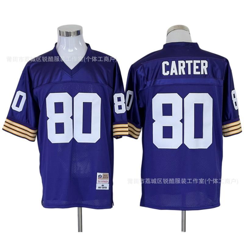 Retro Embroidered Mesh Football Jersey Men Women Viking Team Style Fall Winter Sportswear