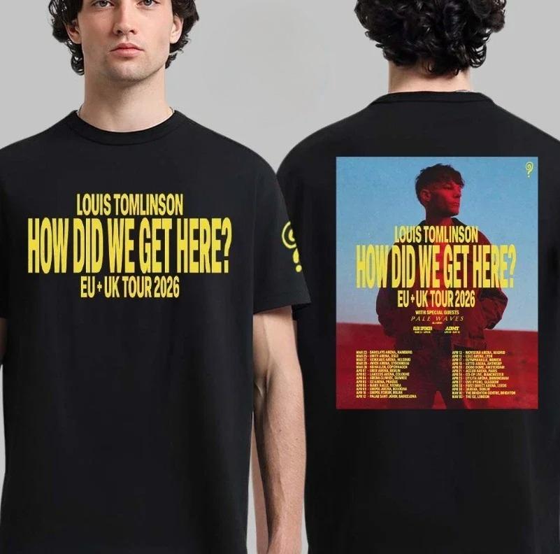 Даты тура 2026 года для The Retro Concert Pattern T-Style Louis Tomlinson's _How We Got Here_ Из _O and Y Tour Concerts_ -