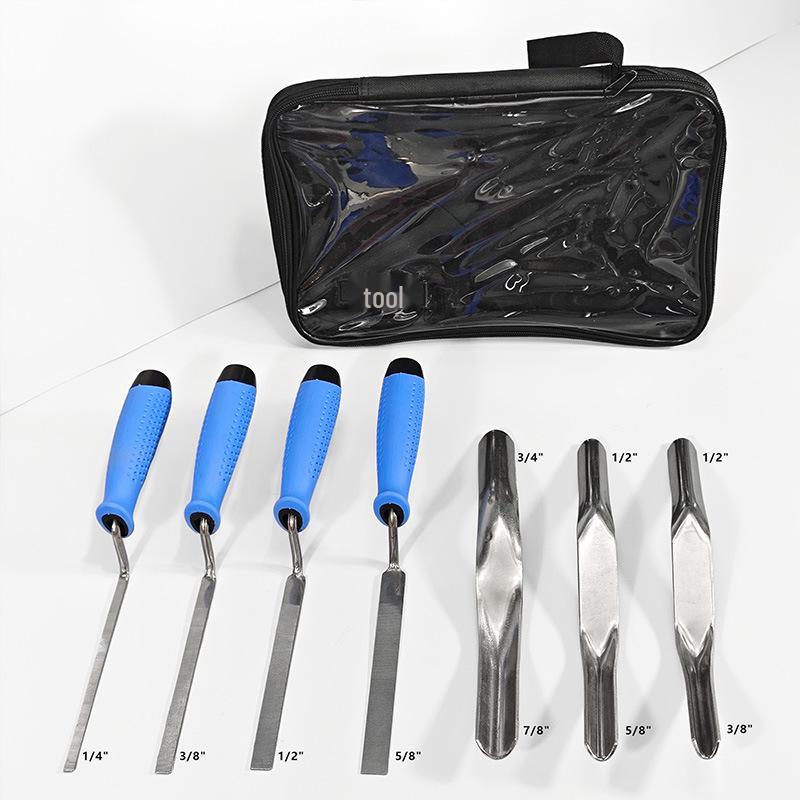 Конструктор из 7 деталей: Заполнение швов плитки и двухсторонние ножи для затирки кирпича для заделки швов.