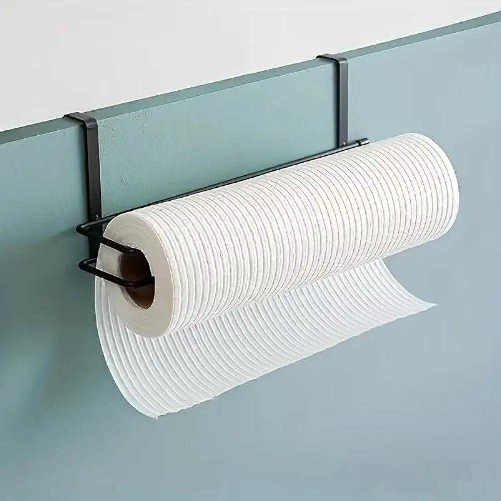Wall Mounted Under Cabinet Paper Towel Holder Minimalist Cling Wrap Storage Rack Apartment