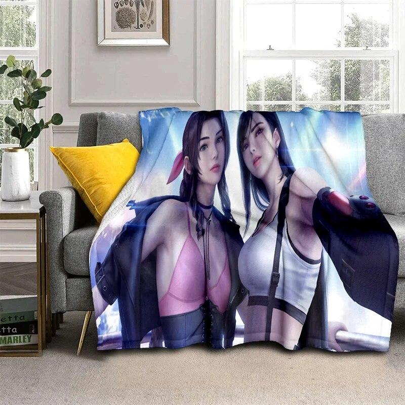 3D Tifa Aerith, сексуальное кружевное одеяло с героями мультфильмов для девочек, мягкое одеяло для дома, спальни, кровати, дивана, офисного покрытия для пикника, детское одеяло