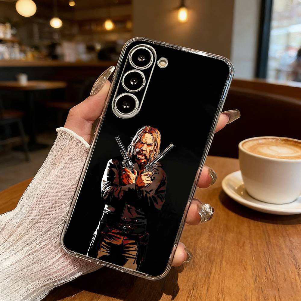 R-Red D-Dead Redemption RDR 2 Чехол для телефона Samsung Galaxy S24 S25 S23 S22 S21 Plus S24 S25 Прозрачный чехол