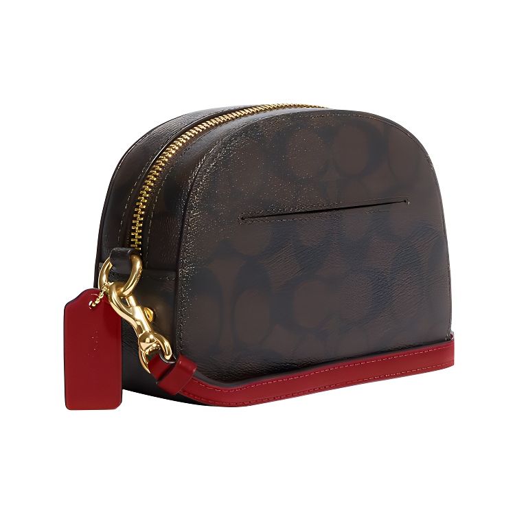 Coach Serena 17 Classic Monogram Zip Closure Shoulder Bag Women Shoulder Bag Brown 2628-IMRVQ