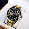 Luxury Moon Phase Skeleton Automatic Watch for Men Luminous Fashion Sports Tourbillon Mechanical Watches Stainless Steel Strap