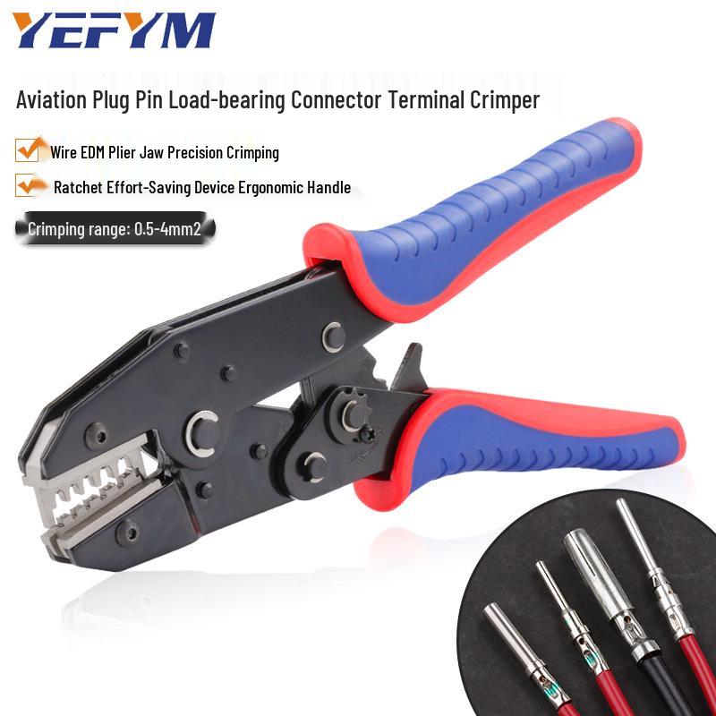YF-0540 Heavy-Duty Aviation Terminal Crimping Pliers for Harting HEE Male/Female Pins