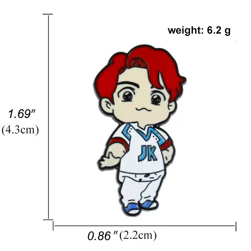 Японская мультяшная брошь с капельным маслом: Модный металлический значок для одежды и сумок